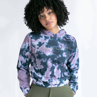 Mujeres al por mayor más tamaño Tie Dye manga larga con capucha ropa casual suelta sudadera tops jersey de gran tamaño sudaderas con capucha de algodón