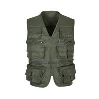 Gilet de chasse professionnel au design simple et personnalisé, vêtement de travail extérieur, camouflage pour pièges à animaux, 100 % polyester léger