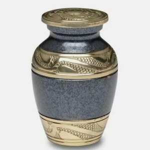 กล่องไม้ใส่เถ้ากระดูกสำหรับงานศพทำจากอะลูมิเนียมเคลือบโลหะแบบกำหนดเองพิมพ์ลายได้สไตล์อเมริกัน - Product Image 1