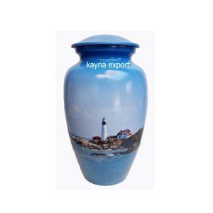 Urne funéraire américaine pour adulte avec motif faucon et aigle, biodégradable, capacité de 200 pouces cubes, couleur personnalisée, Kayna Export - Product Image 6