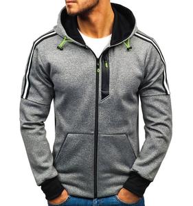 เสื้อแจ็คเก็ตมีฮู้ดแบบมีซิปของผู้ชายเสื้อสเวตเชิ้ตมีซิปรูดแบบเต็มตัวทำจากผ้าฝ้ายโพลีเอสเตอร์100% ปรับแต่งได้สำหรับฤดูหนาว - Product Image 1