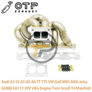 Tuyau d'échappement OTP pour 3 ''Au Di A3 S3 A5 <span class=keywords><strong>Q5</strong></span> A6 TT TTS V W Golf MK5 MK6 Je Tta EA888 EA113 20V VAG Engine Twin Scroll T4 Manifold - Product Image 2