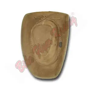 सस्ते सादे थोक स्ट्रॉ काउबॉय टोपी सबसे अधिक बिकने वाली नवीनतम डिजाइन कस्टम रंग असली गाय की खाल की चमड़े की टोपी
