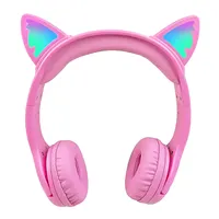 Auricolare Wireless cute cat ear version 5.0 cuffie RGB stereo music Headset cuffie per l'apprendimento Online per bambini