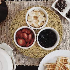 Napperons ronds tissés, cascade d'eau, style rustique, chargeur de Table, articles de décoration - Product Image 4