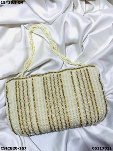 Lujo étnico nupcial embrague cuero seda cuadrado arco mariposa patrones satén forro bolsos de noche para bodas fiestas uso diario - Product Image 2