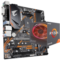 Carte mère de jeu GIGABYTE B450M AORUS ELITE d'occasion Micro ATX avec processeur de bureau AMD Ryzen 5 7 3500X 3600 3600X 3700X 3800X