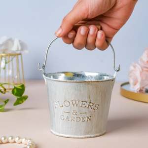 ถังสวนแจกันโลหะสำหรับจัดบุปผาห้องใดๆในบ้านเพราะผลิตภัณฑ์ทำด้วยมือ - Product Image 3