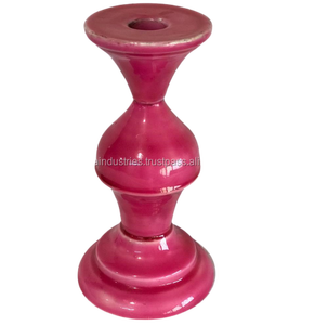 Bougeoir à usage de jardin, nouveau DESIGN 1 pièce, support en fer métallique, pilier de couleur jaune pour décoration de maison - Product Image 5