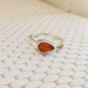 925 Sterling Silver Fine Jewelry for Women Ladies Carnelian Wedding Flower Rings Women's Party Jewelry - Product Image 2