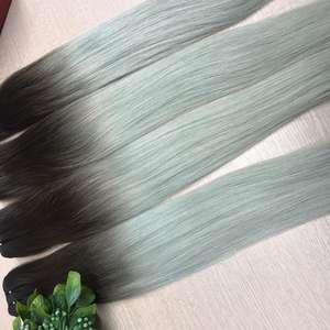 มัดผมตรงแบบเวียดนามพร้อมการปิด,มัดผมผสมวิกผมมนุษย์มัดผมมนุษย์แบบไล่สีพร้อมที่ปิด - Product Image 2