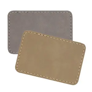 novelty size laserable leatherette rectangle patch blank leather label