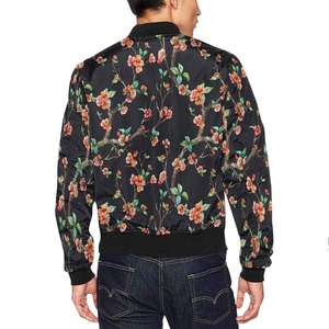 Chaqueta Bomber Casual Delgada Unisex para Hombre, Personalizada con Estampado de Descarga en Lona, Tallas Grandes, Cierre de Cremallera, Algodón y Piel de Vaca - Product Image 2
