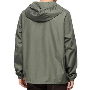 Vêtements de rue à marque privée, vente en gros, coupe-vent enduit, personnalisation, fermeture éclair quart, veste de sport athlétique à capuche - Product Image 3