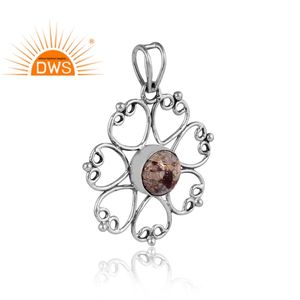Pendentif en argent Sterling anodisé 925 pour femme, fabrication de bijoux, pierre précieuse, cuivre naturel, opale éthiopienne, livraison gratuite - Product Image 3