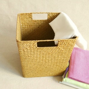 Woven Seagrass Laundry Basket Seagrass <b>Storage</b> Basket <b>Storage</b> of Dirty <b>Clothes</b> <b>For</b> Your Home Eco-friendly Cheap And High Quality - Product Image 2