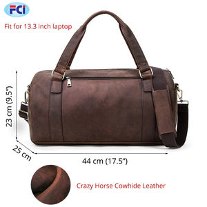 Genuine Leather Travel <b>Bag</b> <b>Men</b> Large Capacity Male <b>Shoulder</b> <b>Bags</b> Vintage Travel Duffel <b>Bag</b> Totes Handbags - Product Image 2