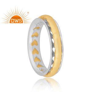 Fine 925 Sterling Silver Heart Design Spinner Band Ring Bijoux en argent pour les femmes Cadeau pour elle - Product Image 3