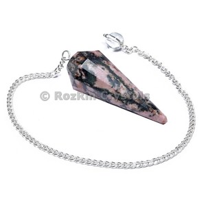 Rodochrosite 12 Faceted Pendulums - Product Image 1