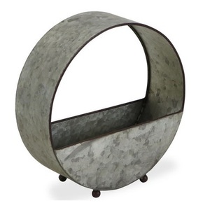 Macetas de pared colgantes de círculo de lata rústico, diseño de lujo, soporte de plantas para el hogar, macetas de flores para interior/exterior, maceta para césped - Product Image 1