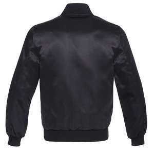 Chaqueta de satén de cuerpo satinado y manga polar, Cazadora Bomber de satén de último estilo, 2021 - Product Image 5