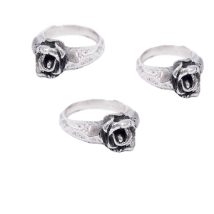 Bague en argent Sterling 925 et Rose, en pierres précieuses, 925mm de diamètre, création de bijoux - Product Image 1