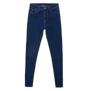 Calça jeans skinny com botões e cintura alta, moda feminina, 2021