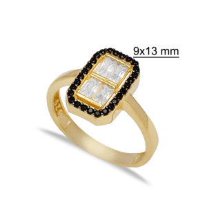 Gorgeous Rectangle Design Cluster <b>Ring</b> Wholesale Handcrafted 925 Sterling Silver for Woman Jewelry - Product Image 2
