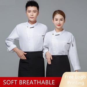 Abrigo de Chef de manga larga para hombre y mujer, chaqueta de Chef, uniforme de trabajo de cocina, ropa de Hotel, camarero, restaurante, venta al por mayor - Product Image 3