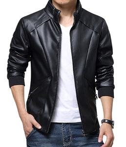 Veste en cuir de mouton noir véritable pour hommes Casual Stand Collar Hood Pattern Decoration XL Size Zipper Closure OEM Service - Product Image 6