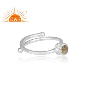 Bague ronde en argent Sterling 925 pour femme, Labradorite Fine, pierre précieuse, bijou fait main, vente en gros, livraison gratuite - Product Image 3