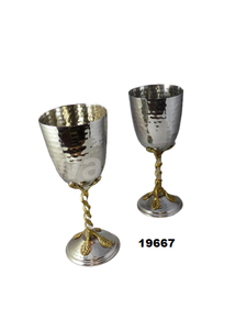 Judaicaที่ไม่ซ้ำกันออกแบบใหม่ร้อนถ้วยKiddushแบบดั้งเดิมถ้วยKiddush,ทองเหลืองชุบทองเหลืองGoblet - Product Image 2