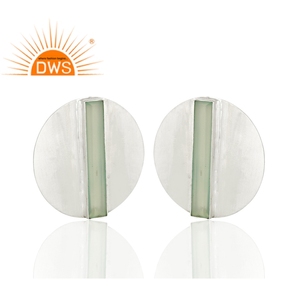 Boucles d'oreilles en argent Sterling, pierres précieuses de calcédoine, vente en gros, nouveauté - Product Image 2