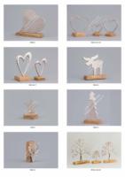 Base en bois pour la maison décoration de Pâques et de Noël Sculpture cerf bois Figure objet Sculpture utilisation pour bureau tissu bonhomme de neige