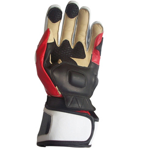 Best Selling Keven Impex Custom Color Genuine Cowhide <b>Leather</b> Biker Motorcycle Hard Knuckle Gloves Waterproof Breathable USA - Product Image 3