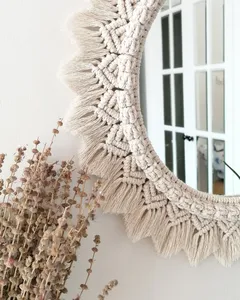 Miroir rond de sécurité, de luxe, moderne, pour salle de bains, hôtel, personnalisé, décoratif, en forme ronde, pour hôtel et Hall - Product Image 2