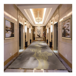 Alfombra de pared a pared con patrón de pila de bucle de corte comercial personalizado moderno para rollo de alfombra impresa de pasillo de Hotel - Product Image 2