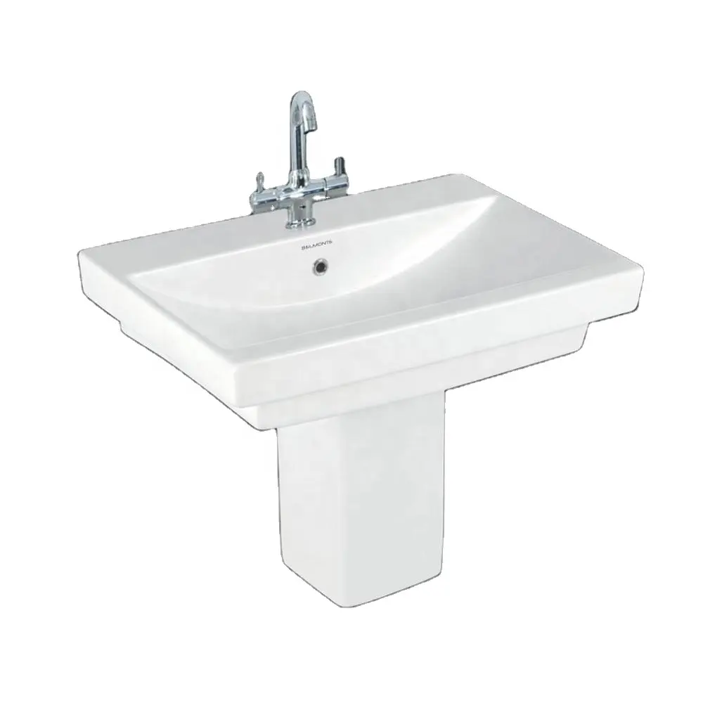 Top Selling Products Wash Hand Basins with Half Pedestal Bath Toilet Basin Ceramic Sanitary Ware Lavabo Sink Stand Set