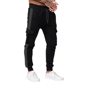 Pantalons de sport en coton Spandex, de Fitness, extensible, Premium, poches vierges, personnalisé, pour hommes - Product Image 2