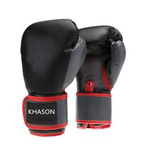 2025 GUANTES DE BOXEO BARATOS DE ALTA CALIDAD ADULTOS HOMBRES MUJERES NIÑOS MINI LOGOTIPO PERSONALIZADO COLOR NEGRO ROJO TIRA PUÑO - Product Image 1