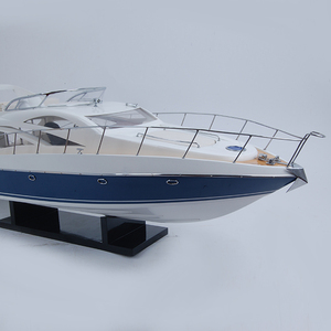 Manhattan <b>Sunseeker</b> <b>Model</b> Ship Handcrafted Wooden Replica Blue Painted Display Stand Collectibles Christmas Cedar Crafted - Product Image 4