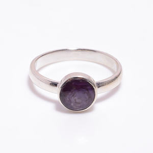 Bijoux de fête de mariage en argent de conception Unique faite à la main bague de pierres précieuses de style ethnique corindon rubis incrusté pour les enfants - Product Image 4