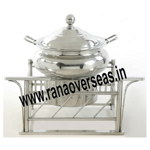 Ensemble de chauffe-plats en acier inoxydable pour buffet plat de service rond pour réchauffer les aliments pour les fêtes de mariage et les événements - Product Image 3