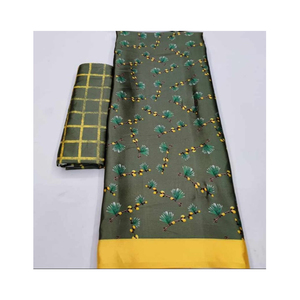 Lụa sarees Nhật Bản satin vải lụa Saree với readymade Thiết kế áo cho phụ nữ cung cấp số lượng lớn từ Ấn Độ - Product Image 1