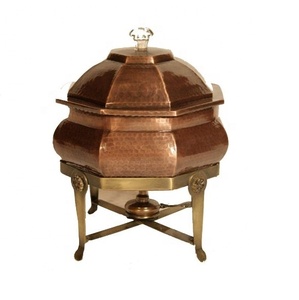 Table Catering Food Serving Chafing Dish <b>Buffet</b> Food <b>Warmer</b> Chafing Dish Copper Plated Finishing - Product Image 1