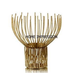 Organizador de cocina, vajilla, cuenco para servir frutas, cuenco brillante de aluminio chapado en oro de primera calidad, cuenco de almacenamiento de frutas a la venta - Product Image 5