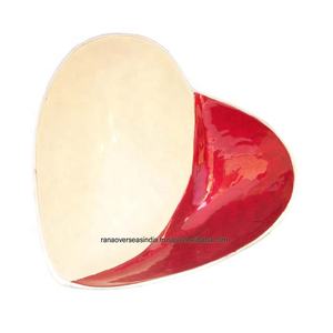 Bol de service en aluminium en forme de cœur en forme de fruits et légumes fait à la main écologique pour comptoir de cuisine ou décor de table - Product Image 4