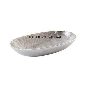 Cuenco Chapado en plata con forma ovalada de Metal de aluminio, cuenco moderno para servir frutas secas, aperitivos, cuenco decorativo para el hogar de gran venta - Product Image 6