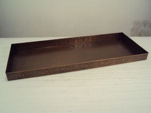 Plateau à chaussures en métal et cuivre à usages multiples Plateau à chaussures décoratif pour la maison Plateau de rangement pour chaussures - Product Image 4