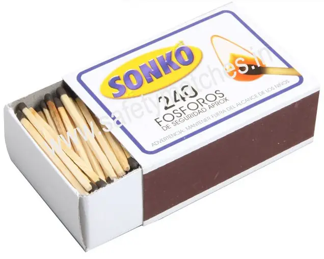 Premium Quality Safety Match Box with Plain or Dotted White Duplex Board as Per Buyer Choice for home and garden